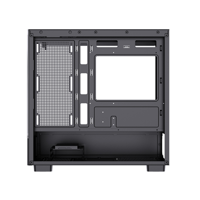 Factory Custom Logo PC Case Gaming Computer Tempered Glass M-ATX Tower PC Case For Desktop with 120mm RGB Fans