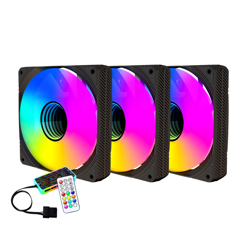 Computer Case Fans High Performance Cooling Low Noise RGB 6-Pin 1200 RPM Hydraulic Bearing RGB fan