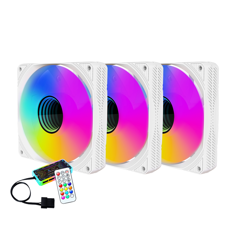Computer Case Fans High Performance Cooling Low Noise RGB 6-Pin 1200 RPM Hydraulic Bearing RGB fan