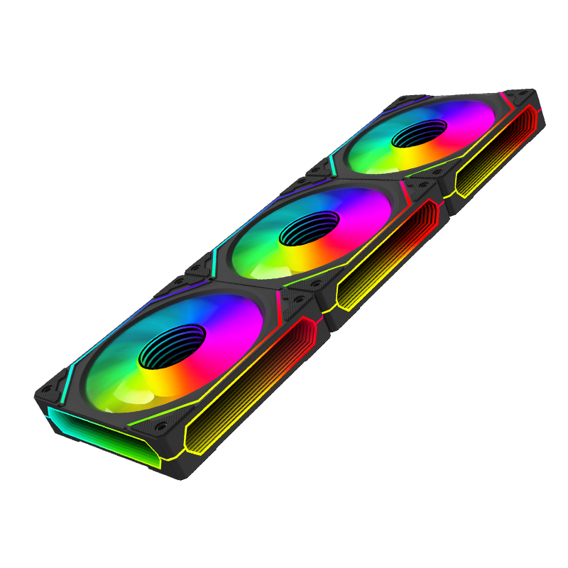 Factory New Design 3 Mirror rgb 120mm Cooling Fan PC Case Gamer Computer 120mm Rgb Fan with 6pin