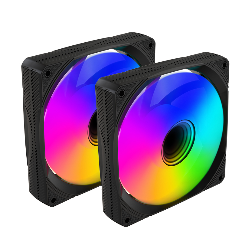 Computer Case Fans High Performance Cooling Low Noise RGB 6-Pin 1200 RPM Hydraulic Bearing RGB fan