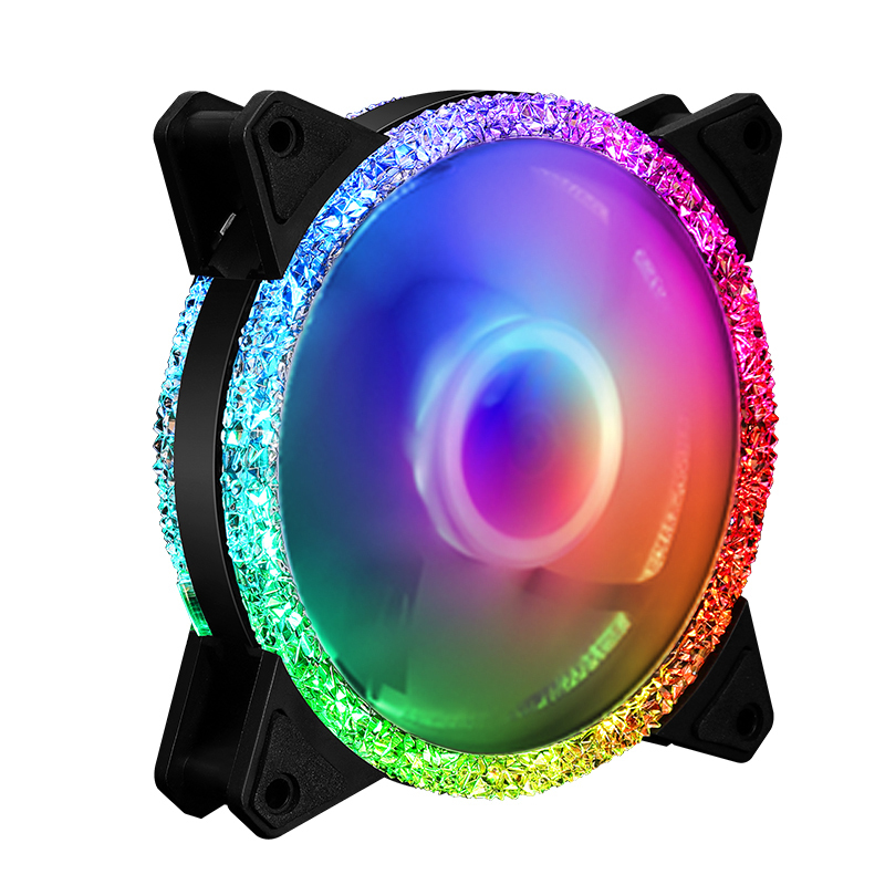 Custom your logo rgb cooling fan pc case rgb led fan 12v 6pin