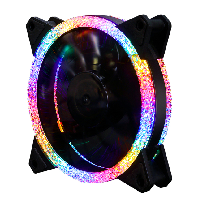 Custom your logo rgb cooling fan pc case rgb led fan 12v 6pin