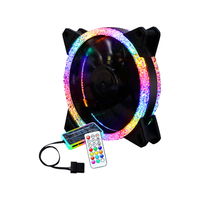 Custom your logo rgb cooling fan pc case rgb led fan 12v 6pin