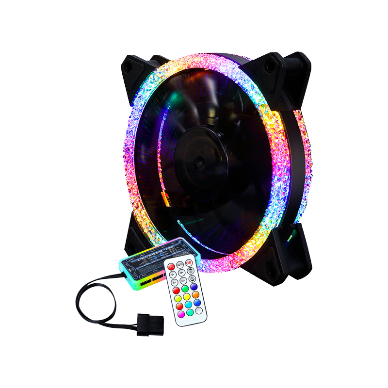 Custom your logo rgb cooling fan pc case rgb led fan 12v 6pin