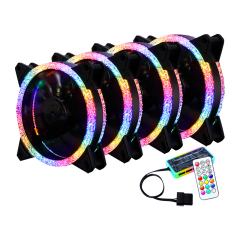 Custom your logo rgb cooling fan pc case rgb led fan 12v 6pin