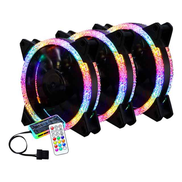 Custom your logo rgb cooling fan pc case rgb led fan 12v 6pin