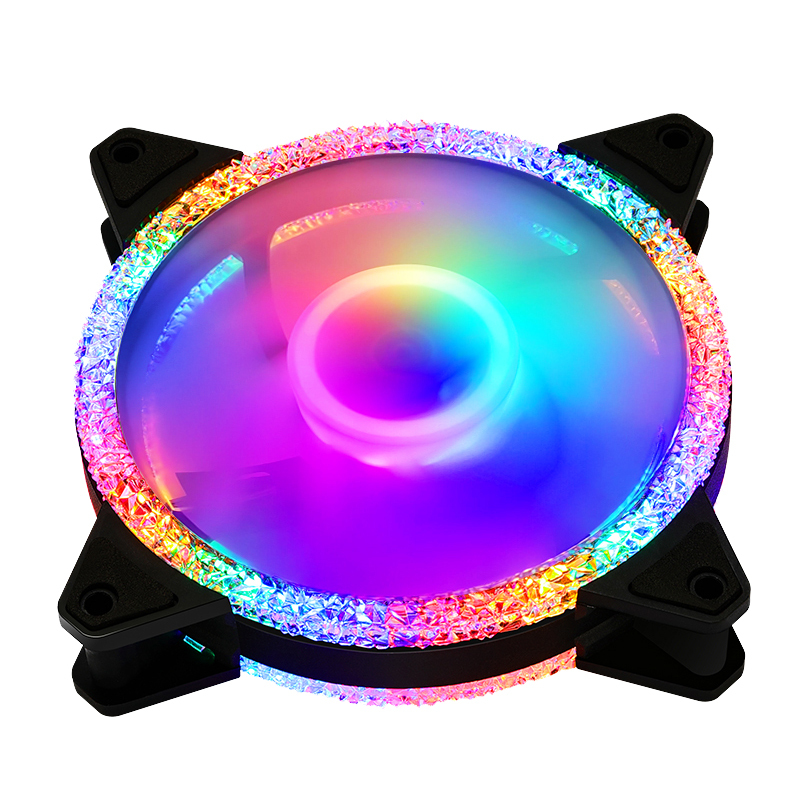 Custom your logo rgb cooling fan pc case rgb led fan 12v 6pin