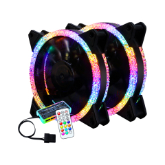 Custom your logo rgb cooling fan pc case rgb led fan 12v 6pin