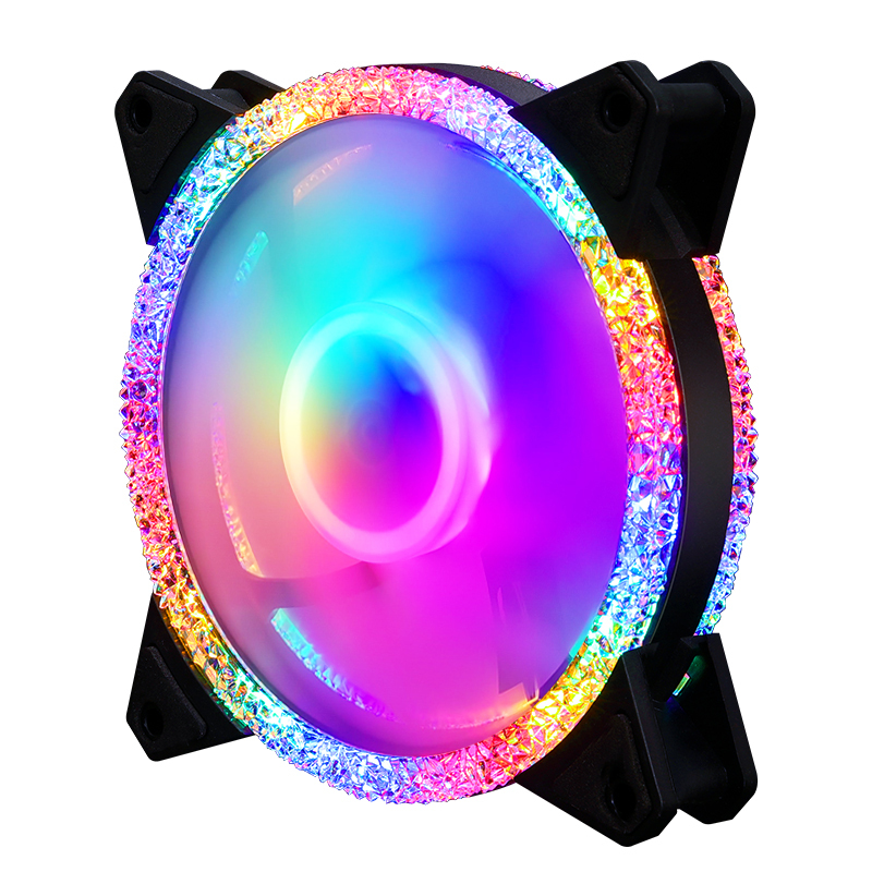 Custom your logo rgb cooling fan pc case rgb led fan 12v 6pin