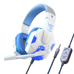 LED Light Stereo Gaming Headphones Headset Bass Surround USB Headband Noise Cancelling Gamer Headset With Mic for Computer PS4 P