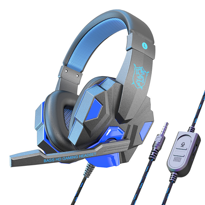LED Light Stereo Gaming Headphones Headset Bass Surround USB Headband Noise Cancelling Gamer Headset With Mic for Computer PS4 P