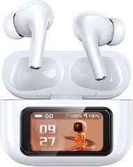 ANC+ENC Multifunctional Touch Screen in Ear 5.4 Bluetooth Earphones A12 Pro Stereo Sound Sport Earbuds