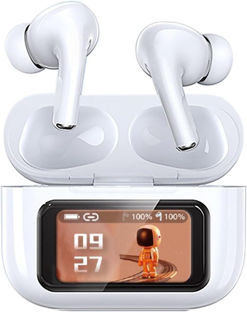 ANC+ENC Multifunctional Touch Screen in Ear 5.4 Bluetooth Earphones A12 Pro Stereo Sound Sport Earbuds