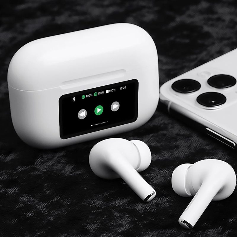 ANC+ENC Multifunctional Touch Screen in Ear 5.4 Bluetooth Earphones A12 Pro Stereo Sound Sport Earbuds