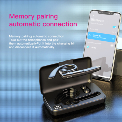 Earphone Bt 5.0 Wireless Headset Hanging Earhook Earphones Waterproof Sports Stereo Earbud Headset with Mic