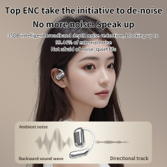 Wireless Earbuds Open-Ear Sports Headphones with ANC HiFi Stereo Sound Design LED Touch Display-for Gaming and Travel