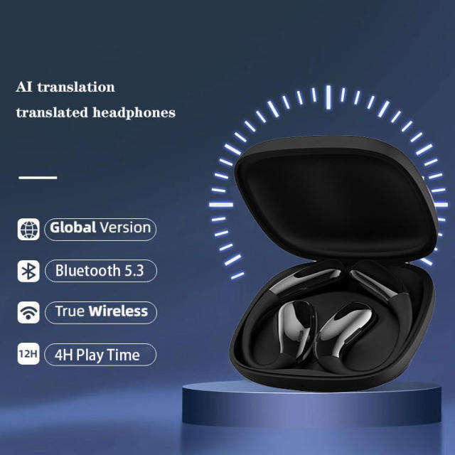 Wireless Earphone Portable Mini BT 5.4 Long Endurance Sport Hanging Earphone Light Weight Ai Translate Headphone