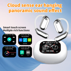 Wireless Earbuds Open-Ear Sports Headphones with ANC HiFi Stereo Sound Design LED Touch Display-for Gaming and Travel