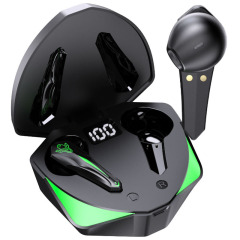 Game Mode True Wireless Earphones Low Latency Cool LED Light HD Voice Stereo Sound Sports Waterproof Headphones Earbuds