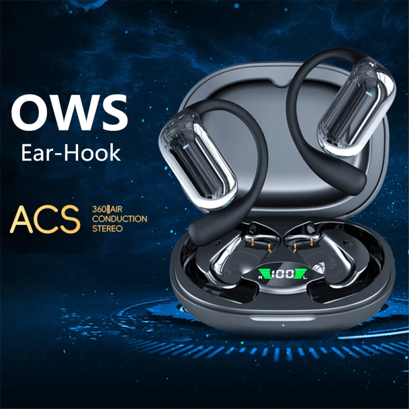 OWS Portable Sports Wireless Earbuds Waterproof Wireless Earhook Earphones Tws Headsets Open Ear Ear-mounted Headphone