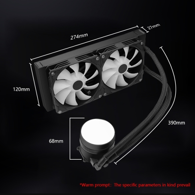 PC Liquid Cooler Computer Fan Liquid Cpu Cooler ARGB Water Cooling Copper &amp; Aluminum 3W Computer Cooling System120 240 360mm RGB