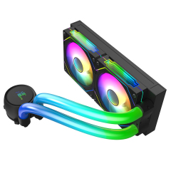 240MM ARGB Liquid CPU Coolers Desktop PC Case Air Volume Water Cooling Fan With Real Time TEMP Display
