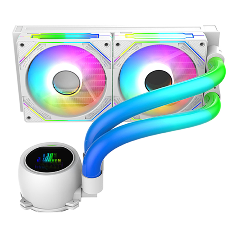 CPU Liquid Cooler 240mm Water Cooling PC Radiator with Real-time Temperature Display Digital 240 Fans Cooling