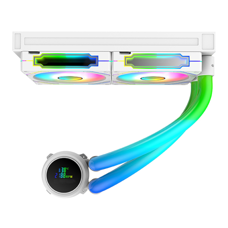 CPU Liquid Cooler 240mm Water Cooling PC Radiator with Real-time Temperature Display Digital 240 Fans Cooling