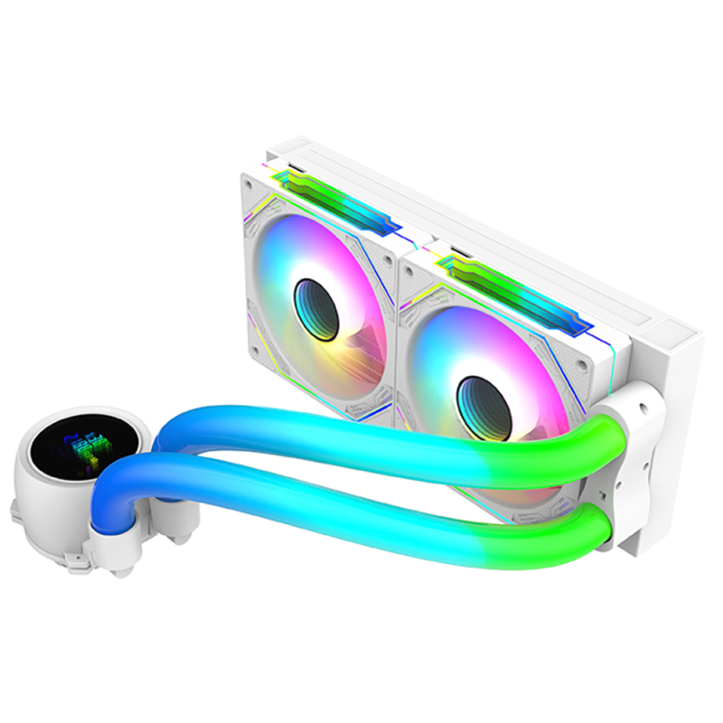 CPU Liquid Cooler 240mm Water Cooling PC Radiator with Real-time Temperature Display Digital 240 Fans Cooling