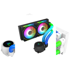 240MM ARGB Liquid CPU Coolers Desktop PC Case Air Volume Water Cooling Fan With Real Time TEMP Display