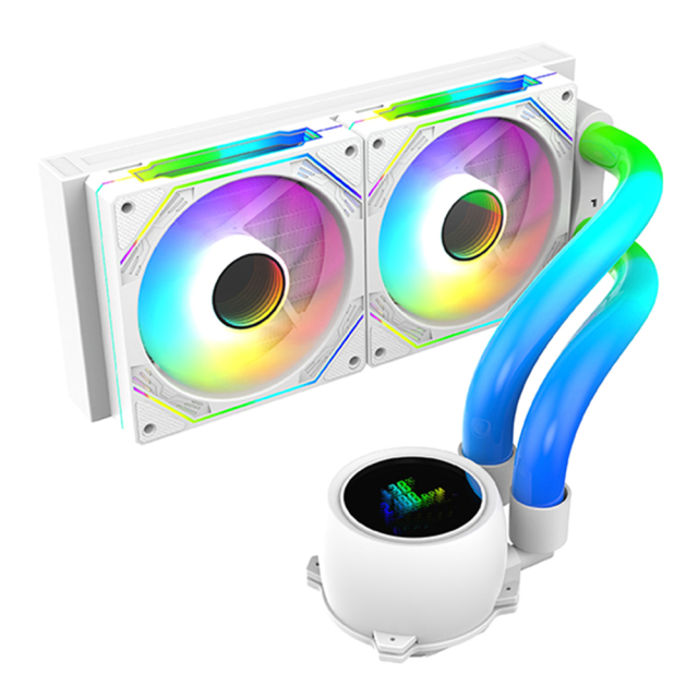 CPU Liquid Cooler 240mm Water Cooling PC Radiator with Real-time Temperature Display Digital 240 Fans Cooling