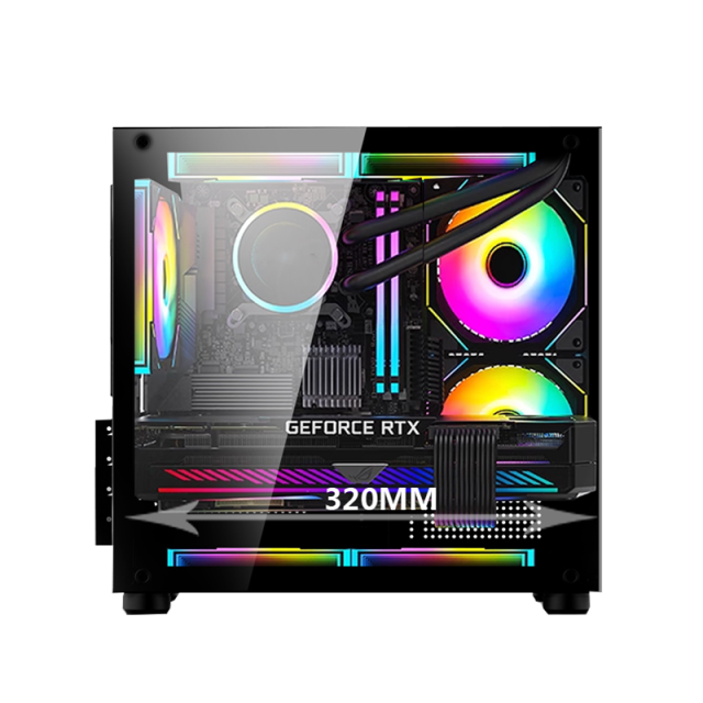 Manufacturer Custom White Micro ATX Computer Case Towers RGB Gamer PC Cabinet Chassis Desktop Casings Gaming PC Case