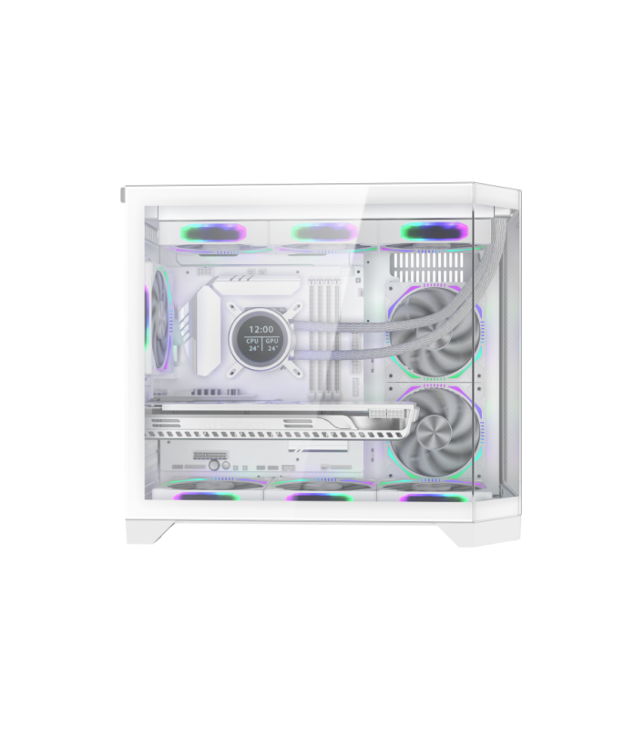 New White Micro ATX Computer Cases Towers RGB Gamer PC Cabinet Chassis Desktop Casing Gaming PC Case