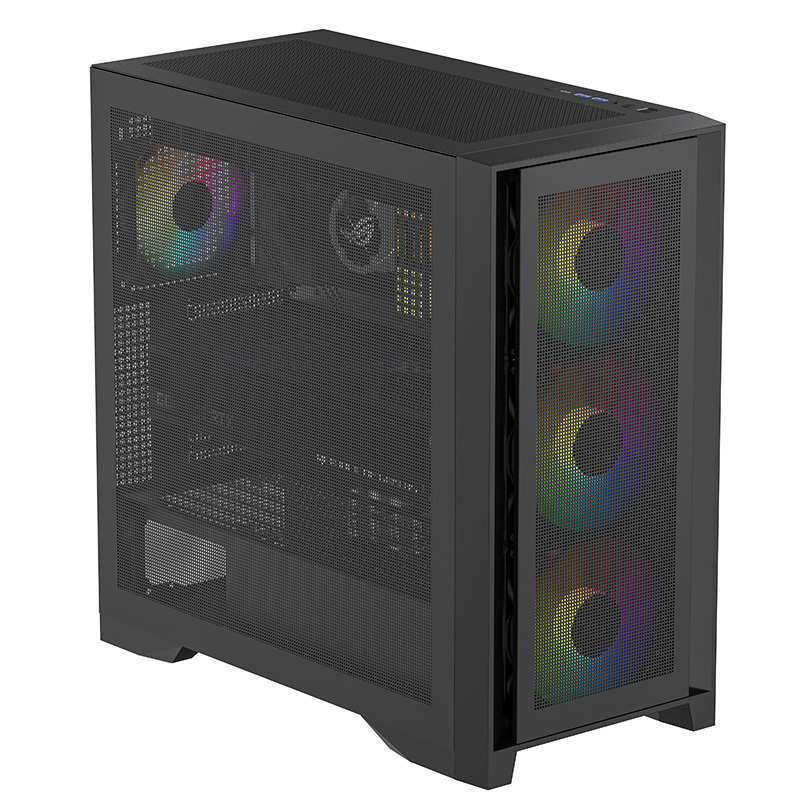 PC Casing ATX Curved Glass Gaming Computer Case OEM  ATX Gaming PC Case High End Desktop CPU Computer Chassis