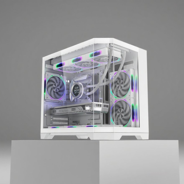 New White Micro ATX Computer Cases Towers RGB Gamer PC Cabinet Chassis Desktop Casing Gaming PC Case