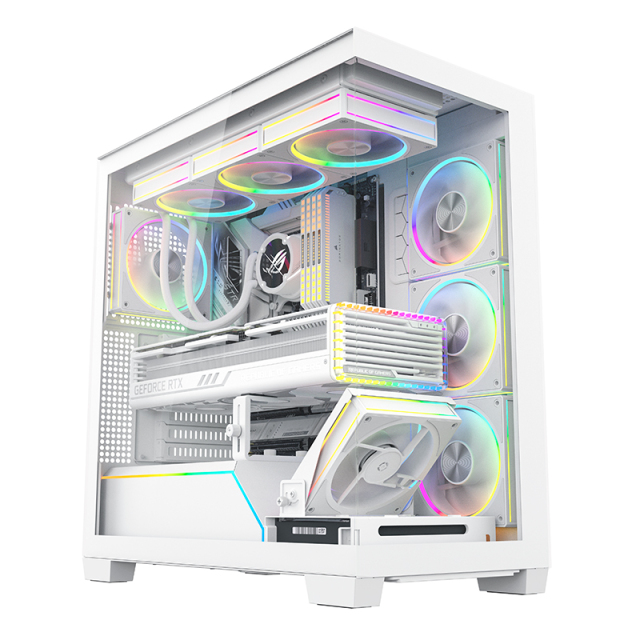 Power Optimization Magnetic Dust Filters, 10+ Fan Slots, PCIe 4.0 Riser & RGB Lighting Control System