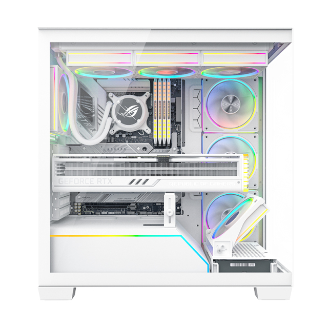 Power Optimization Magnetic Dust Filters, 10+ Fan Slots, PCIe 4.0 Riser & RGB Lighting Control System