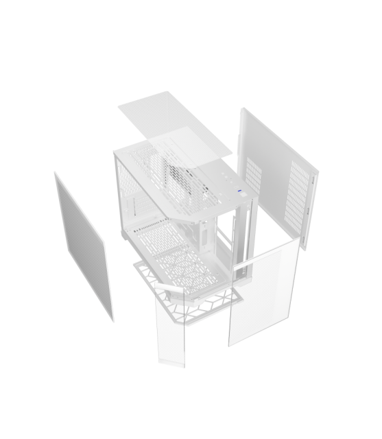 New White Micro ATX Computer Cases Towers RGB Gamer PC Cabinet Chassis Desktop Casing Gaming PC Case