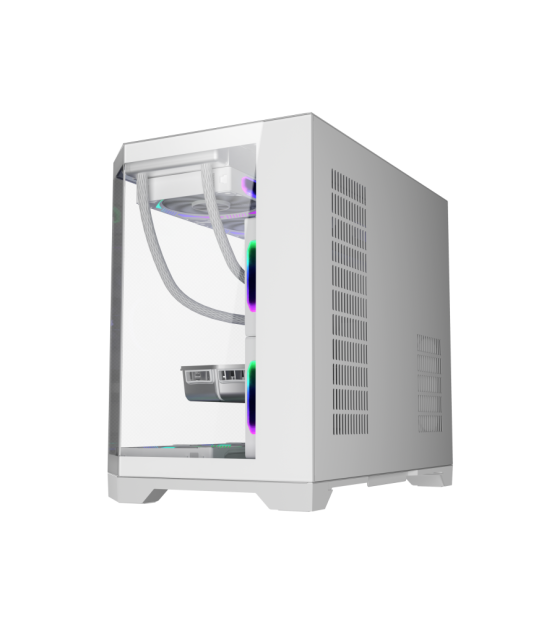 New White Micro ATX Computer Cases Towers RGB Gamer PC Cabinet Chassis Desktop Casing Gaming PC Case