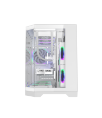 New White Micro ATX Computer Cases Towers RGB Gamer PC Cabinet Chassis Desktop Casing Gaming PC Case