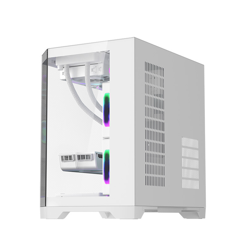 Wholesale Products White case Pc Gaiming Mini Atx Case Gamer Pc Tempered Glass Mid Tower Atx Pc case