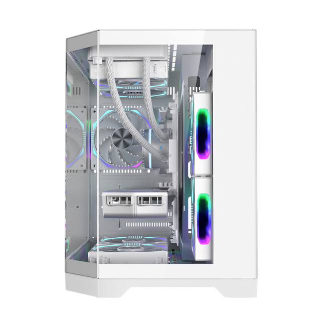 Wholesale Products White case Pc Gaiming Mini Atx Case Gamer Pc Tempered Glass Mid Tower Atx Pc case