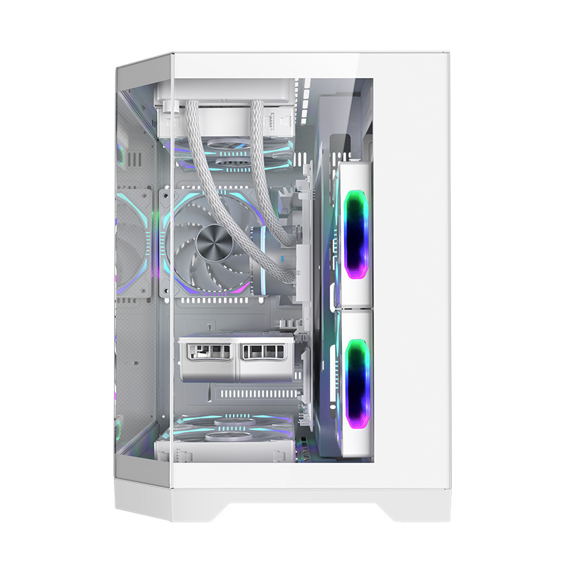 Wholesale Products White case Pc Gaiming Mini Atx Case Gamer Pc Tempered Glass Mid Tower Atx Pc case