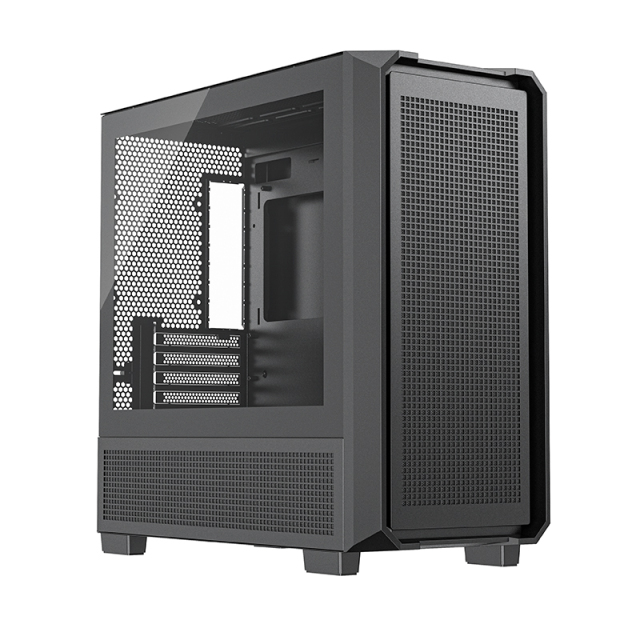 New Designed Mid Tower Gaming Case Glass Side Panel and Front Iron Mesh Panel Gaming PC Case for Gamer