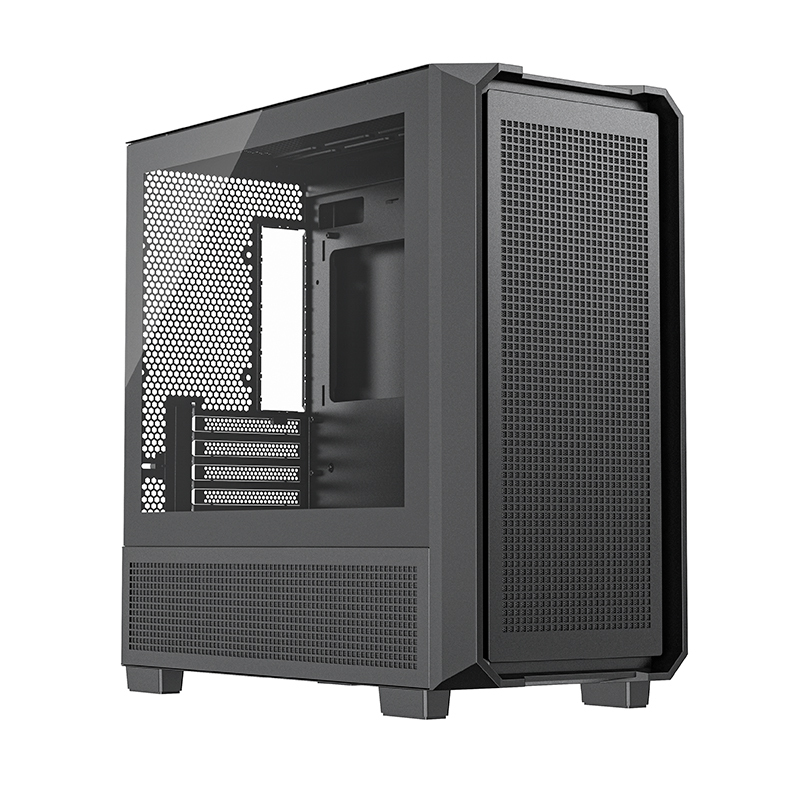 New Designed Mid Tower Gaming Case Glass Side Panel and Front Iron Mesh Panel Gaming PC Case for Gamer
