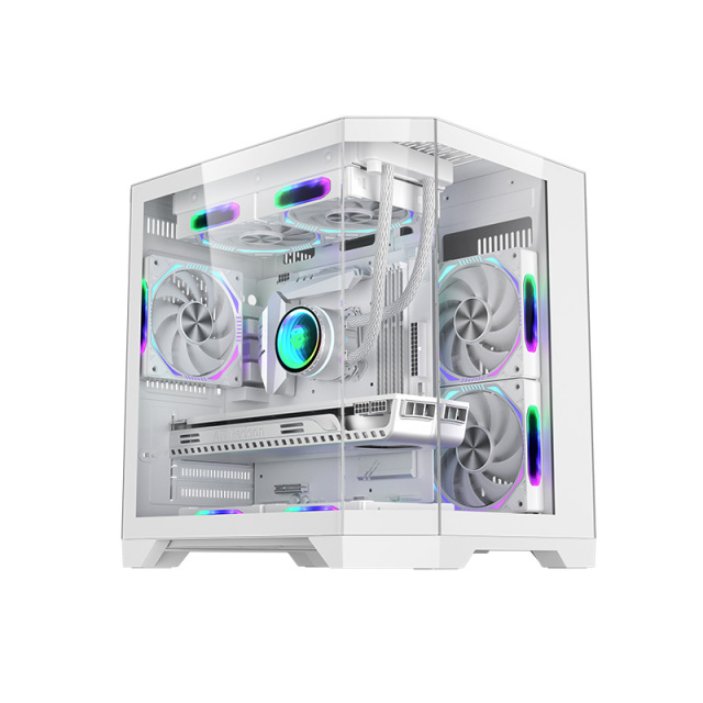 Wholesale Products White case Pc Gaiming Mini Atx Case Gamer Pc Tempered Glass Mid Tower Atx Pc case