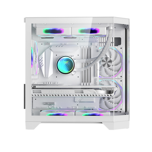 Wholesale Products White case Pc Gaiming Mini Atx Case Gamer Pc Tempered Glass Mid Tower Atx Pc case