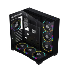 Factory Wholesale New Styles Pc Case Full-View Tempered Glass Panel ATX PC Gaming Case with for Gamers