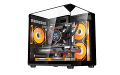 MATX Esport Gaming Chassis 7-fan Panoramic Lighting Effect 2 Sided Tempered Glass Mid Tower Desktop Computer Case in Stock